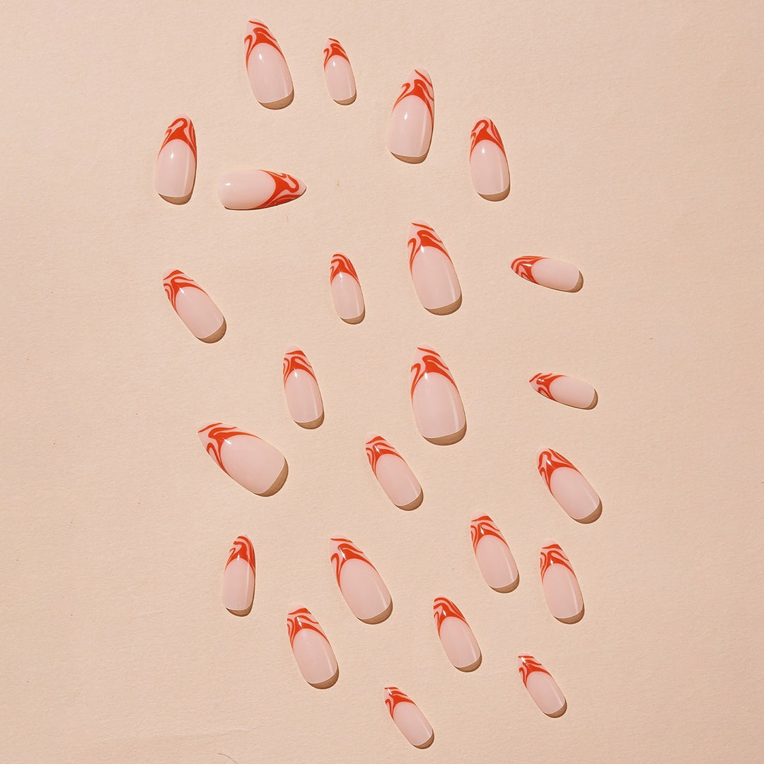 Artificial nails with creative flamingo pattern Stornfield
