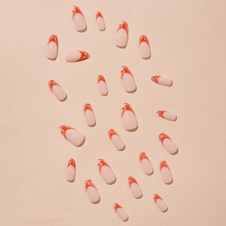 Artificial nails with creative flamingo pattern Stornfield