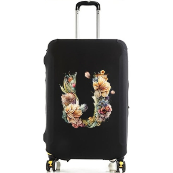 Women's Hard Shell Suitcase with Floral Initial Design Stornfield