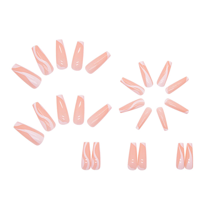 Nail art set with stylish wave lines Stornfield