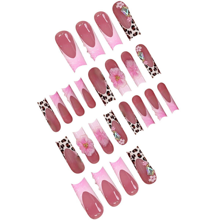 Artistic Floral Accent Press-On Nails Stornfield