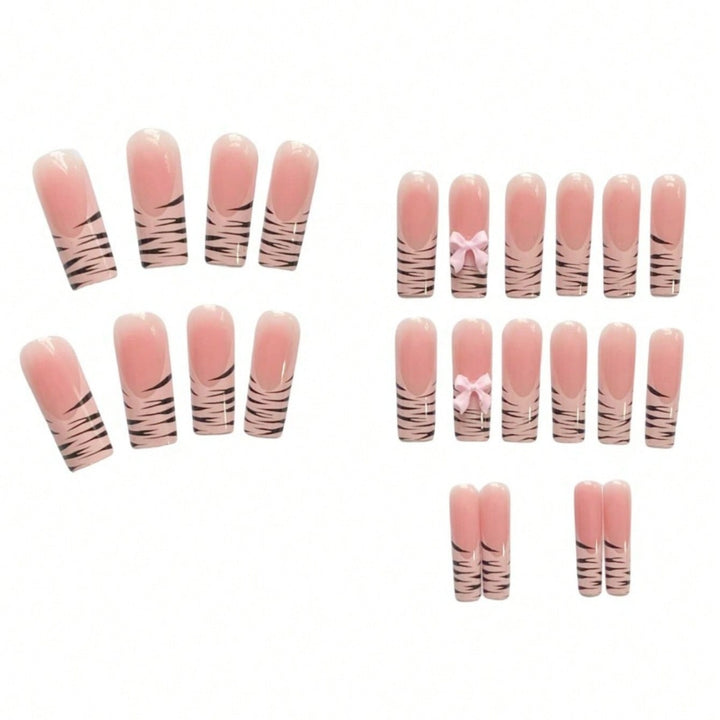 Artistic Zebra Print Nail Extensions Stornfield