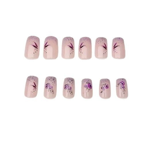 Elegant Floral Design Acrylic Nail Art Enhancements Stornfield