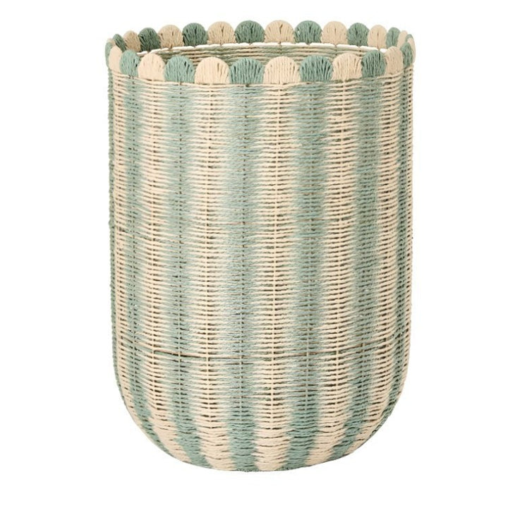 Handwoven storage basket with wave edge Stornfield
