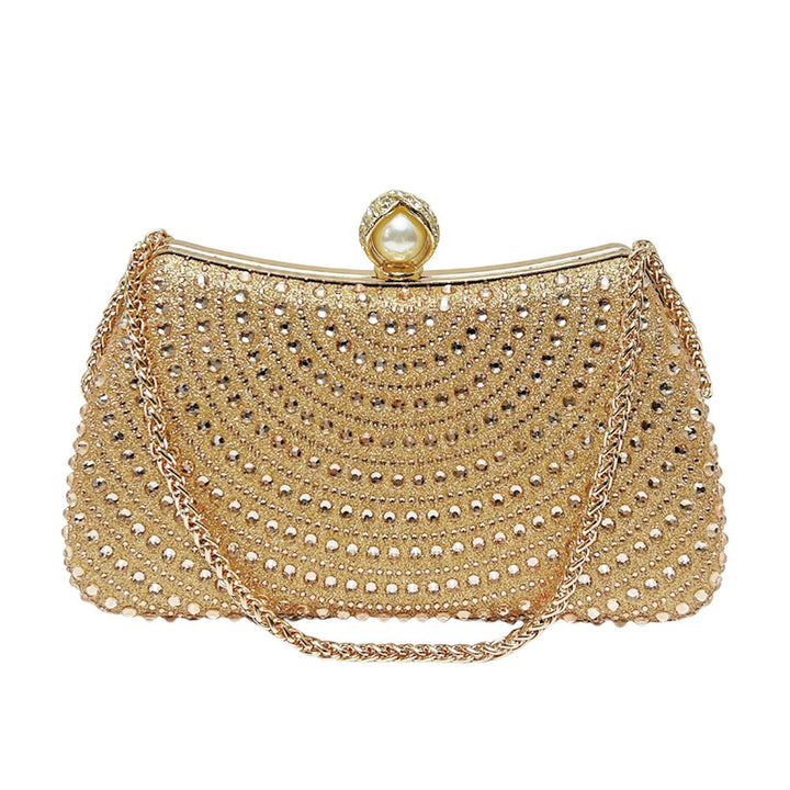 Decorative Crystal-Studded Evening Handbag