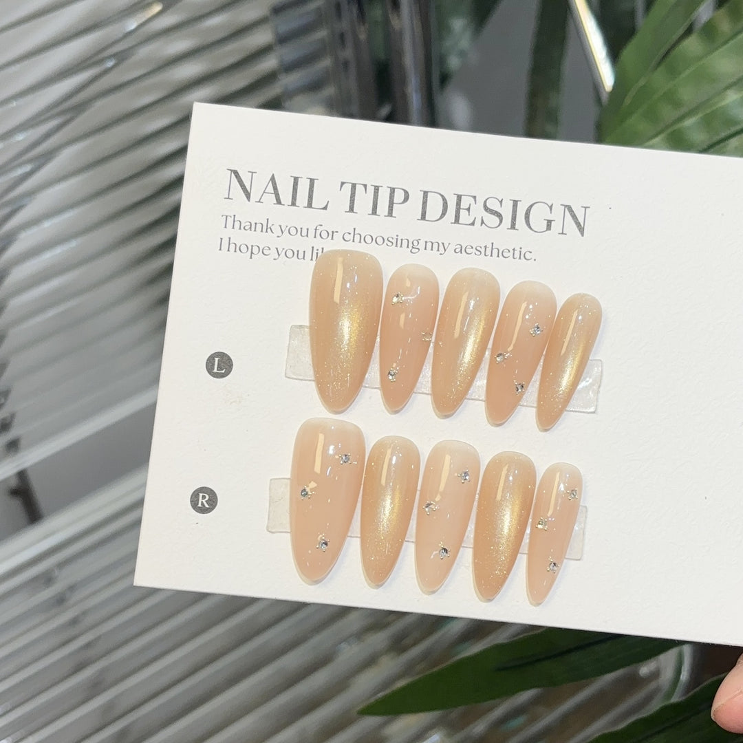 Elegant artificial nails with glitter accents Stornfield