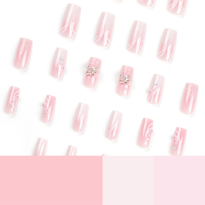 Artistic acrylic nails with elegant jewelry accents Stornfield