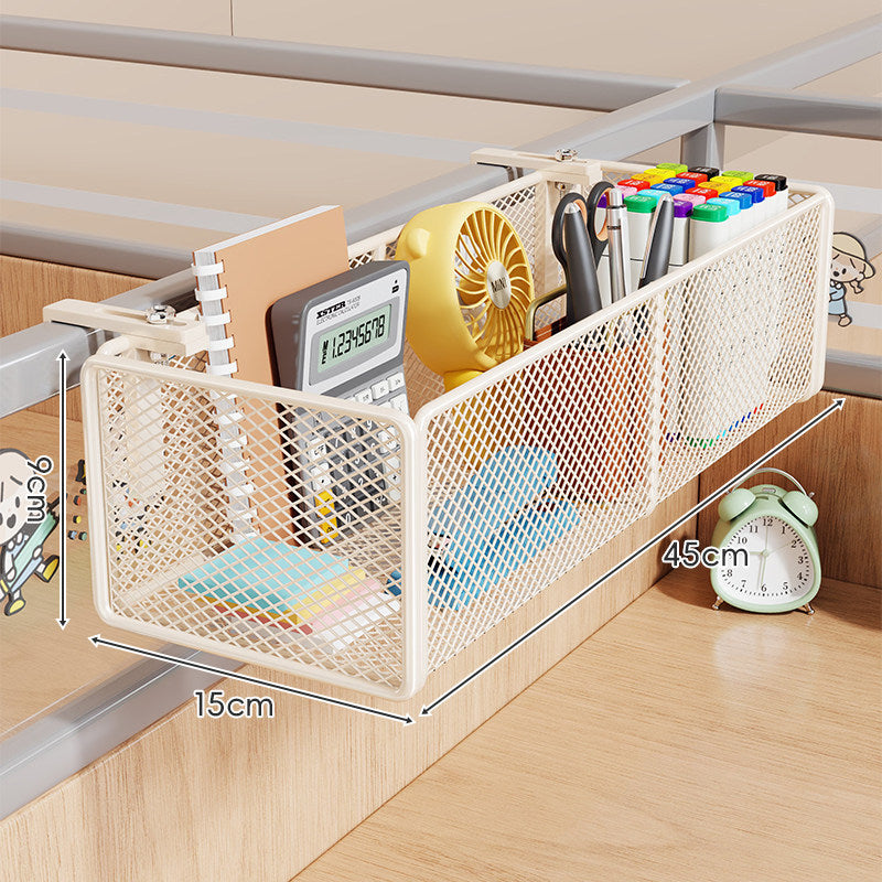 Mesh Partition Clamp Hanging Desk Organizer Basket