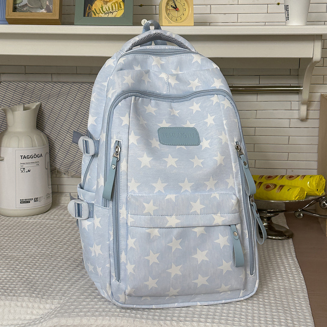 Trendy Star-Print School Backpack Stornfield