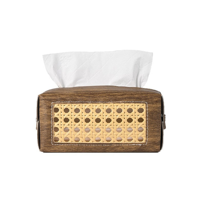 Decorative Rattan Patterned Tissue Box Holder Stornfield