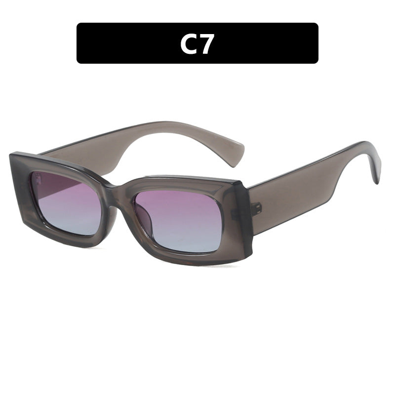 Women's fashionable square sunglasses with transparent frame and protective UV filter Stornfield