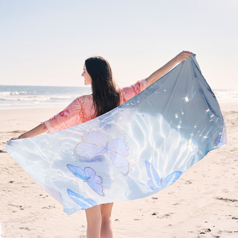 light beach towel with creative jellyfish design Stornfield