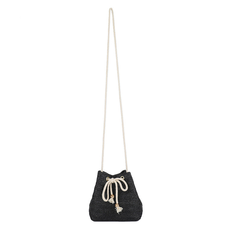 Bohemian-Inspired Woven Mini Drawstring Bag Stornfield