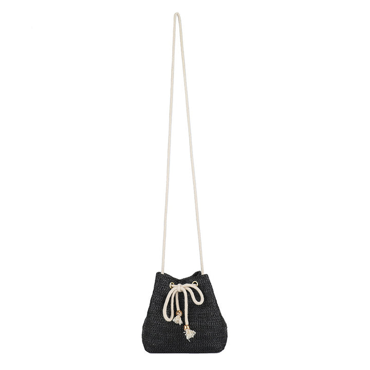 Bohemian-Inspired Woven Mini Drawstring Bag Stornfield