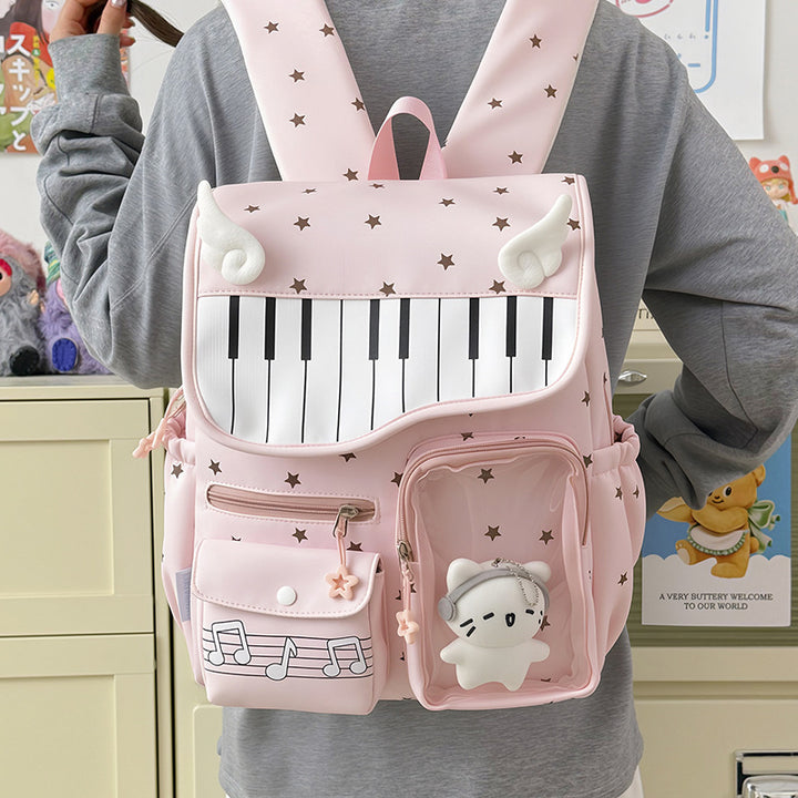 Piano-Themed Casual Backpack Stornfield