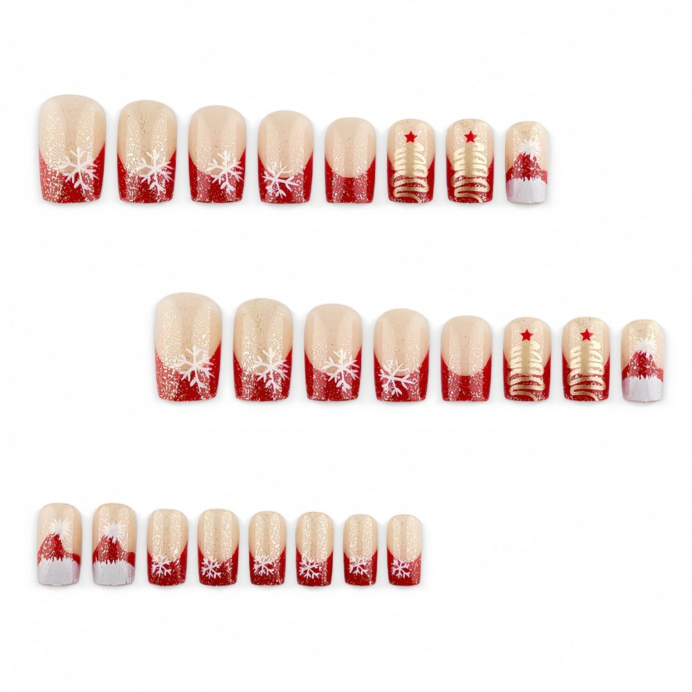 Artificial nails with festive Christmas design Stornfield