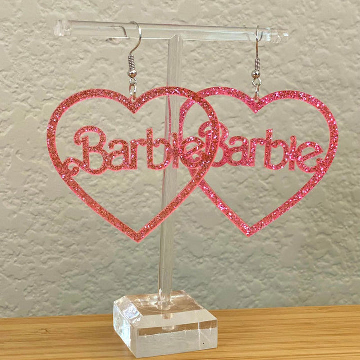 Heart-Shaped Glitter Earrings Stornfield