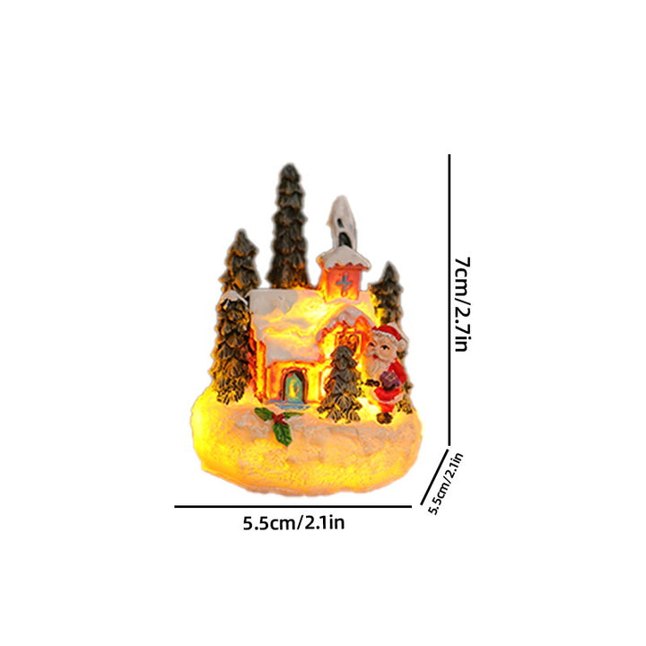 Christmas miniature lighting with snow scenes Stornfield