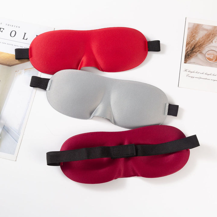 Unisex nan anatomically shaped sleep mask with formed eye sockets, lightweight foam core, and elastic comfort band Stornfield