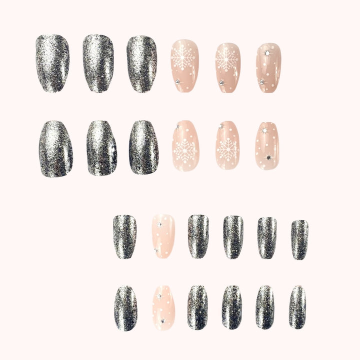 Festive Snowflake Nail Art Design Stornfield