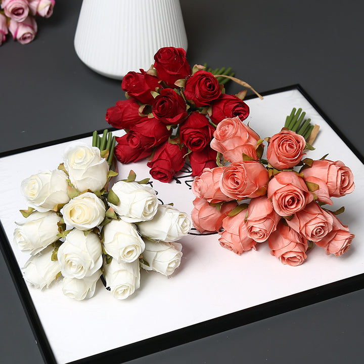 Elegant Faux Rose Bouquet for Home Decor