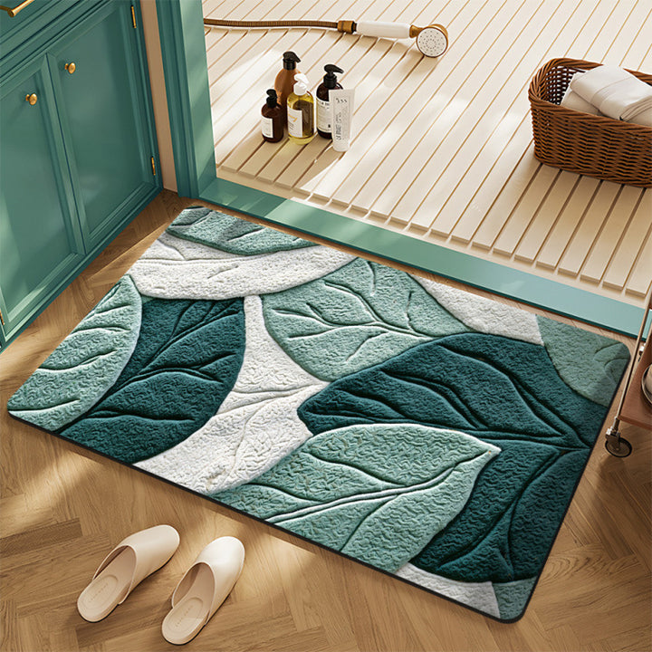 Floral Motif Bath Mat Stornfield