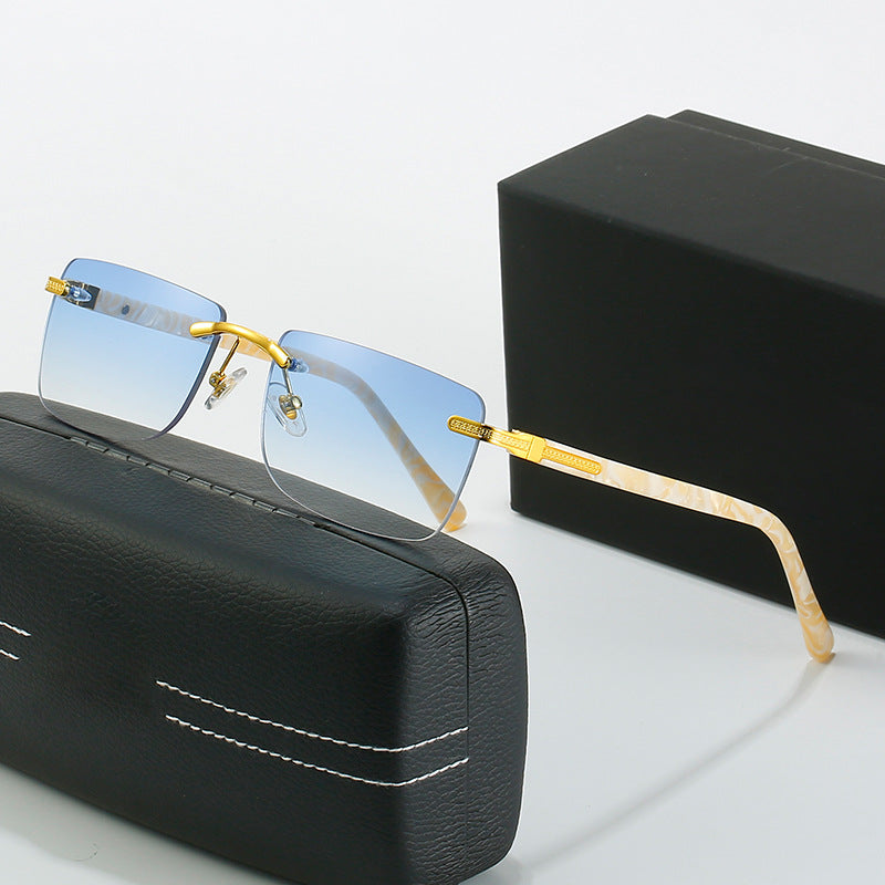 Women's fashionable sunglasses with a stylish, rectangular frame and elegant metal accents Stornfield