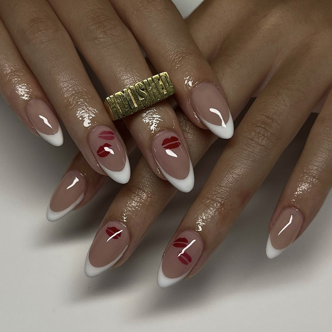 Artistic Nail Extensions with Glamorous Lip Design Stornfield