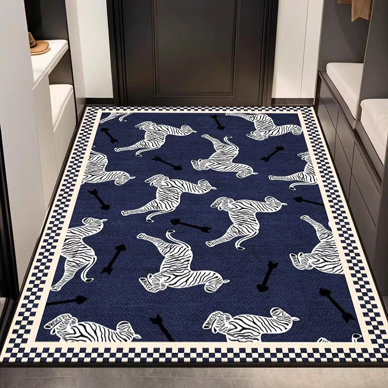 Elegant Textured Entryway Rug
