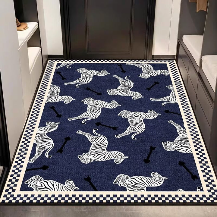 Elegant Textured Entryway Rug