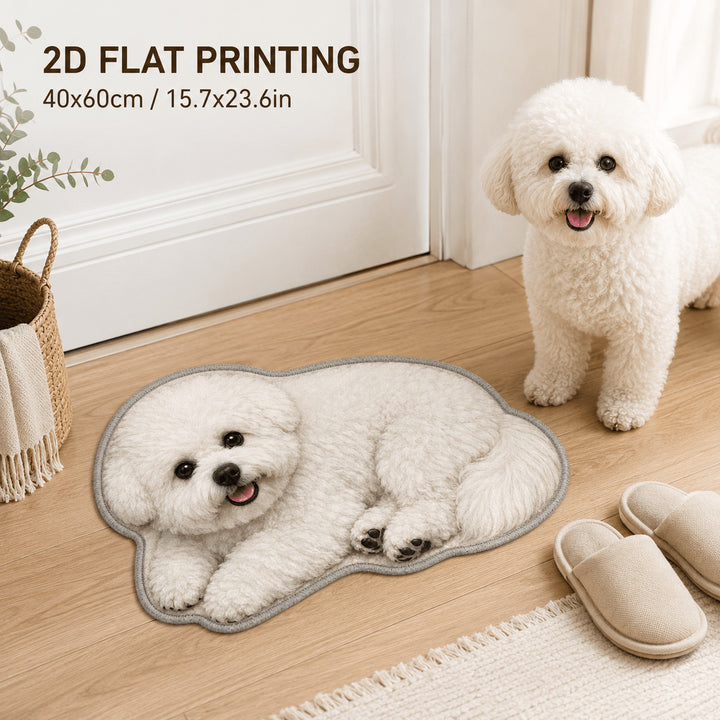 Decorative Dog Print Bath Mat