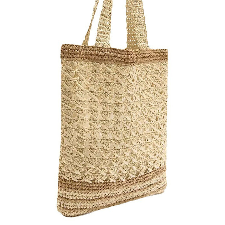 Handcrafted basket bag with modern striped design Stornfield
