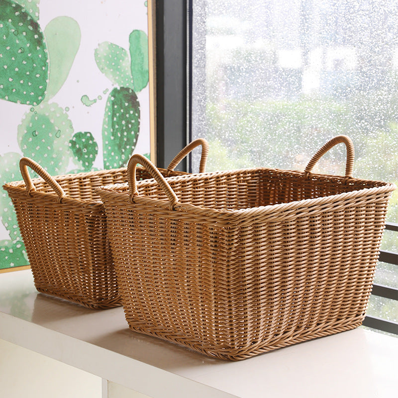 Unisex Spacious Storage Basket made of Woven Rattan Stornfield