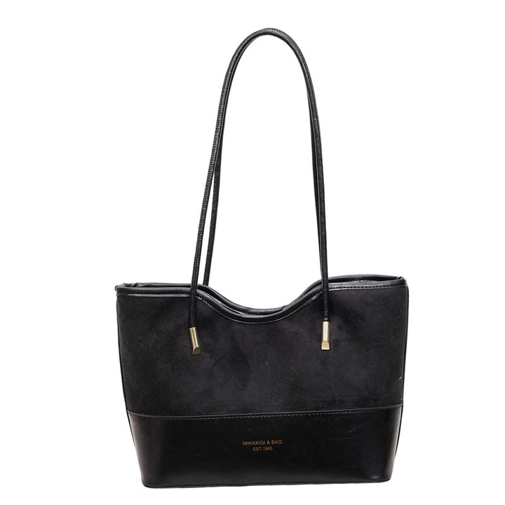 WoStylish Suede and Leather Shoulder Tote Bag Stornfield