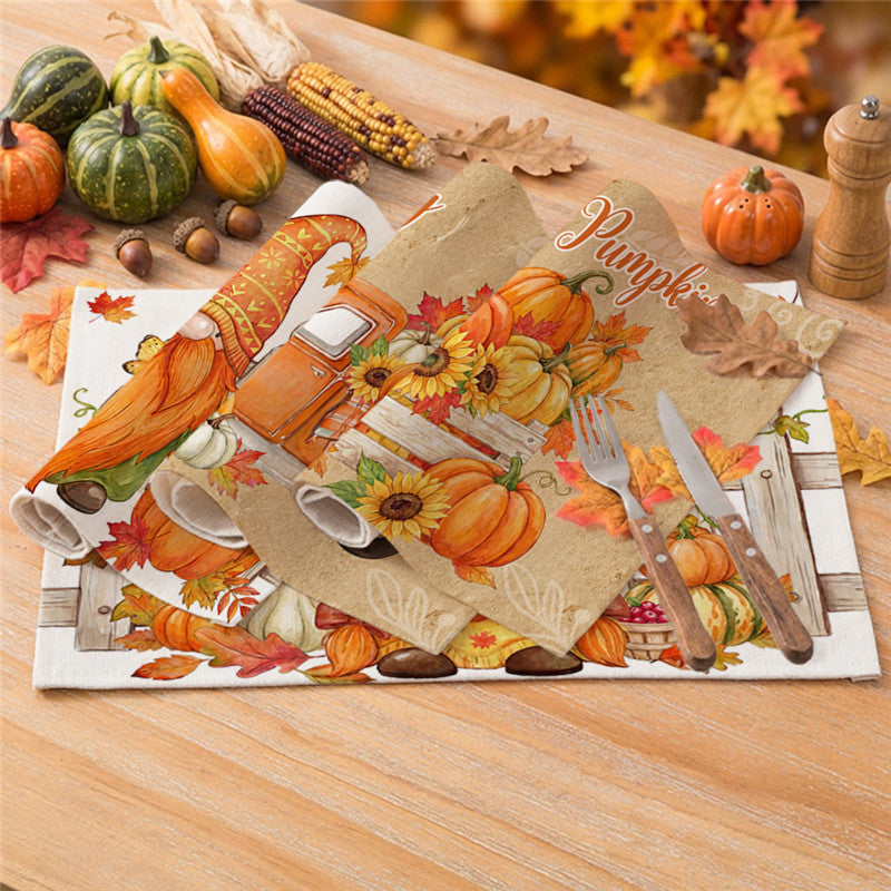 Autumn Harvest Printed Polyester Indoor Outdoor Welcome Doormat