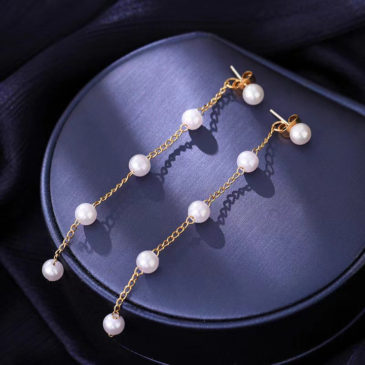 Pearl Chain Drop Earrings Stornfield