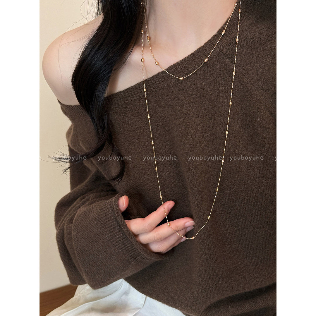 Delicate Silver Layered Chain Necklace Stornfield