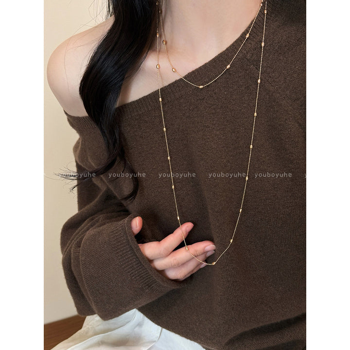 Delicate Silver Layered Chain Necklace Stornfield