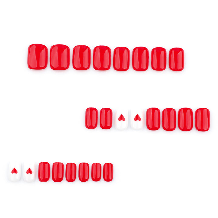 Heart-Embellished Premium Press-On Nail Set Stornfield