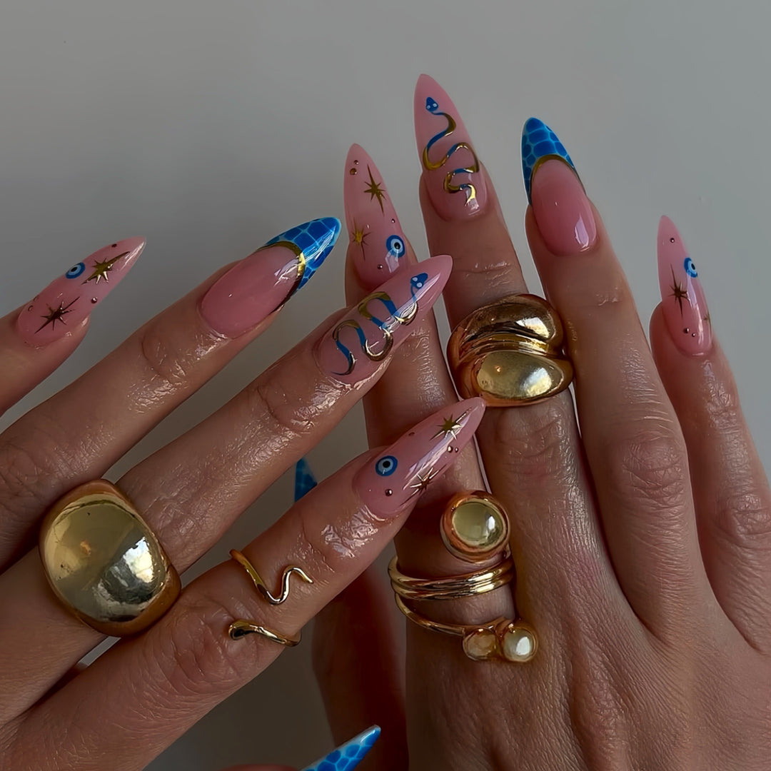 Fantasy-Themed Stiletto Press-On Nail Art Stornfield