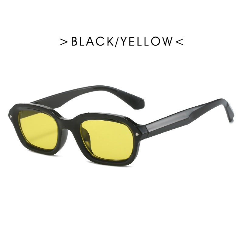 Ladies trendy rectangular sunglasses with completely transparent frame and UV protection Stornfield