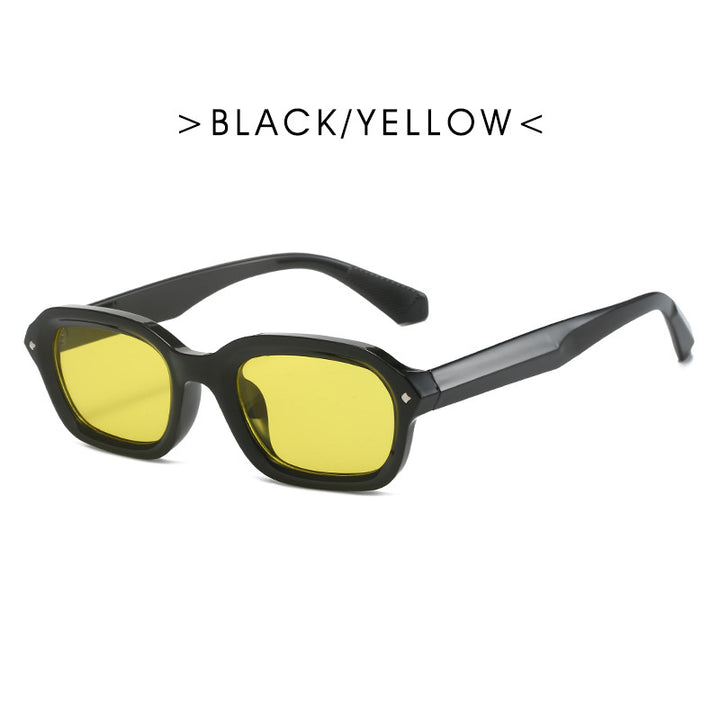 Ladies trendy rectangular sunglasses with completely transparent frame and UV protection Stornfield