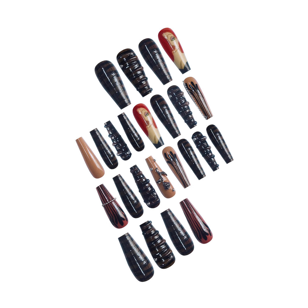 Artistic Character-Themed Press-On Nails Stornfield