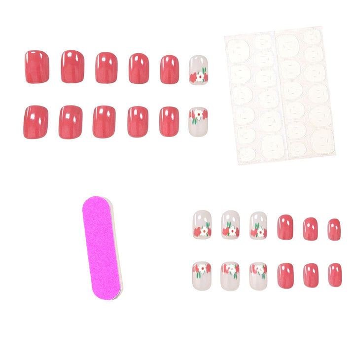Artistic Floral Gel Nail Enhancements Stornfield