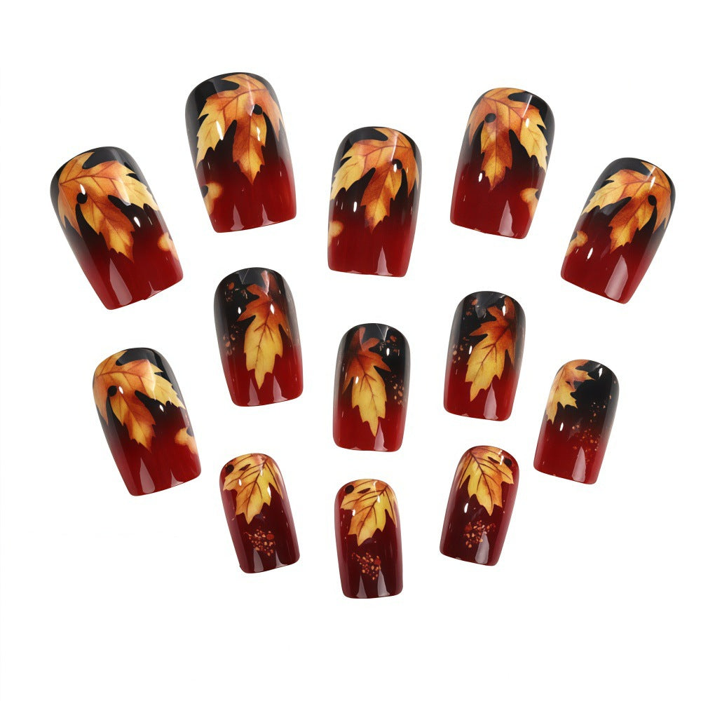 Artificial nails with autumn leaf design Stornfield