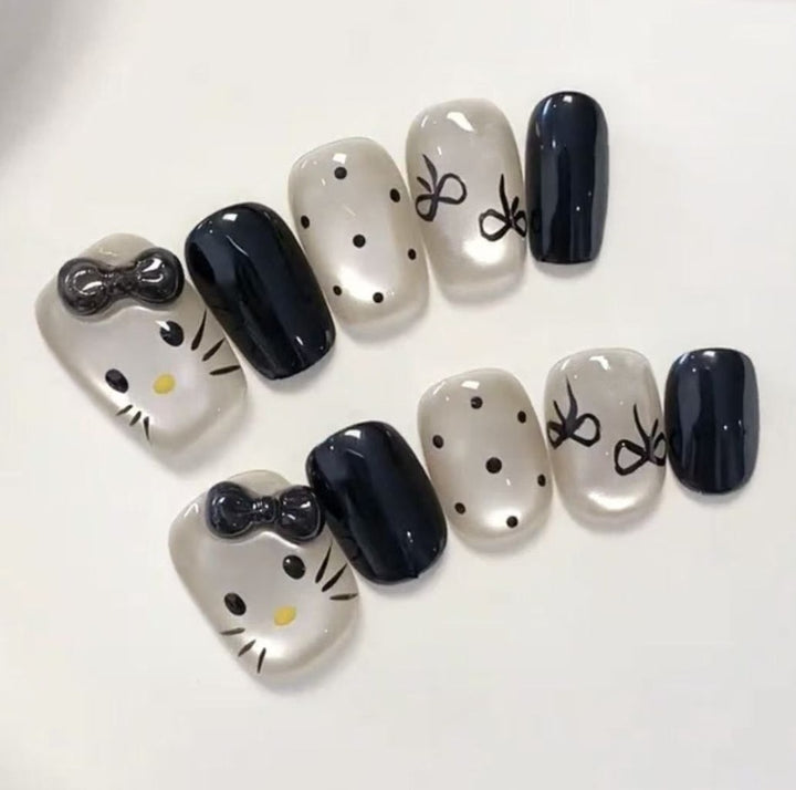 Artistic Cat and Dog Themed Nail Art Extensions Stornfield