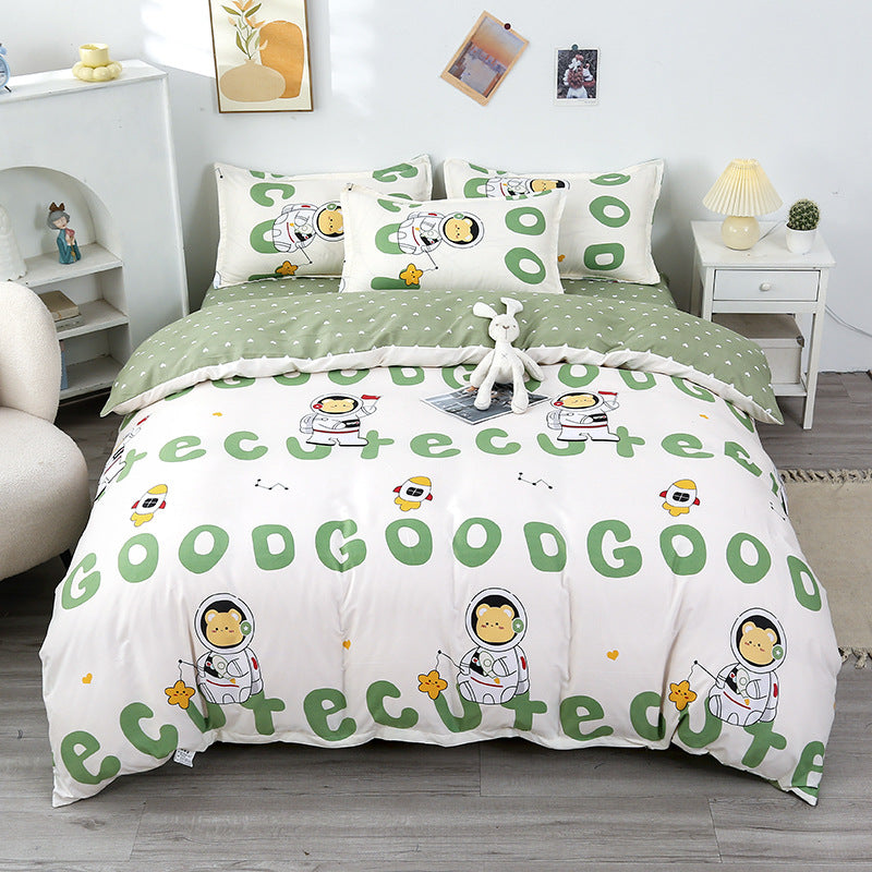 Modern Grid Pattern Comforter Set