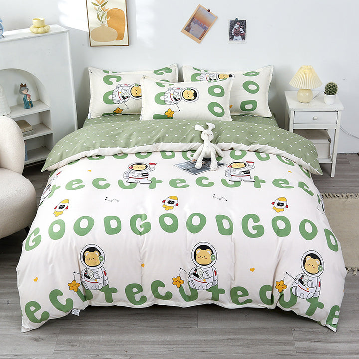 Modern Grid Pattern Comforter Set