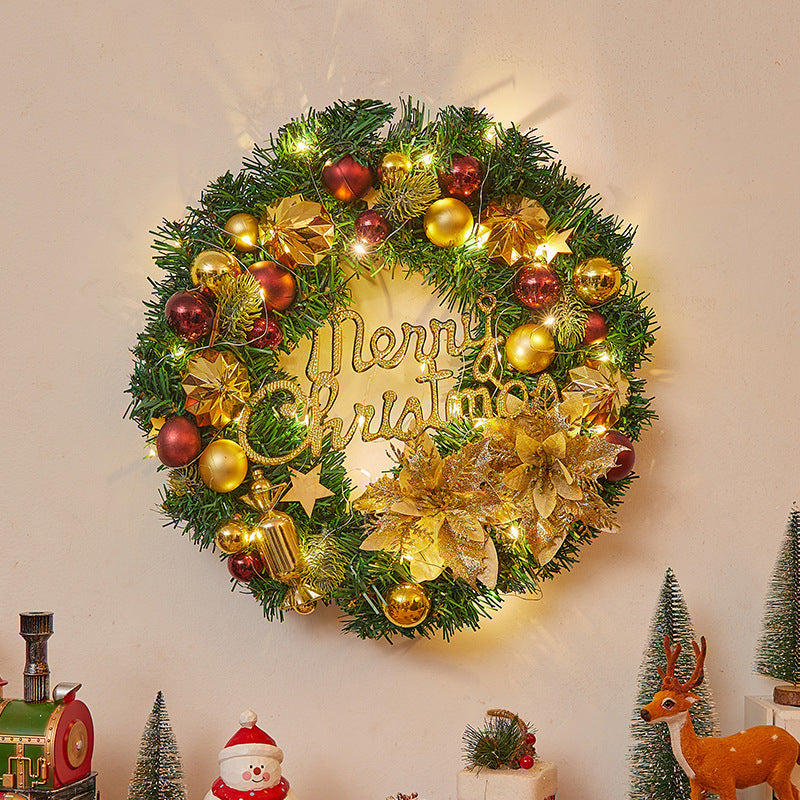 Festive Christmas wreath with lights Stornfield