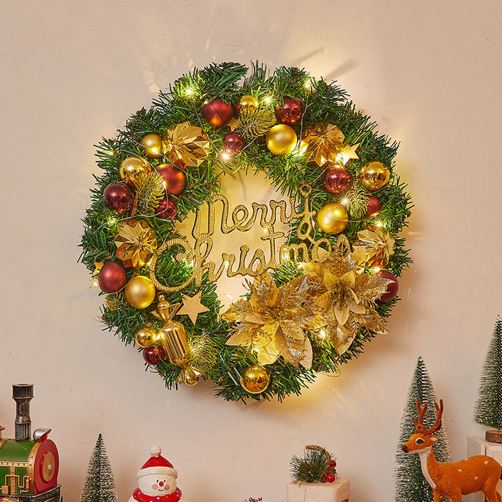 Festive Christmas wreath with lights Stornfield